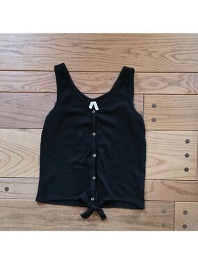 Mudd Black Button Down Tank Top